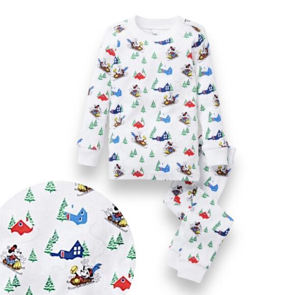 🆕 Janie and Jack Boys/Girls Disney Mickey Mouse Holiday Pajamas. Size 4. NWT - Picture 1 of 2